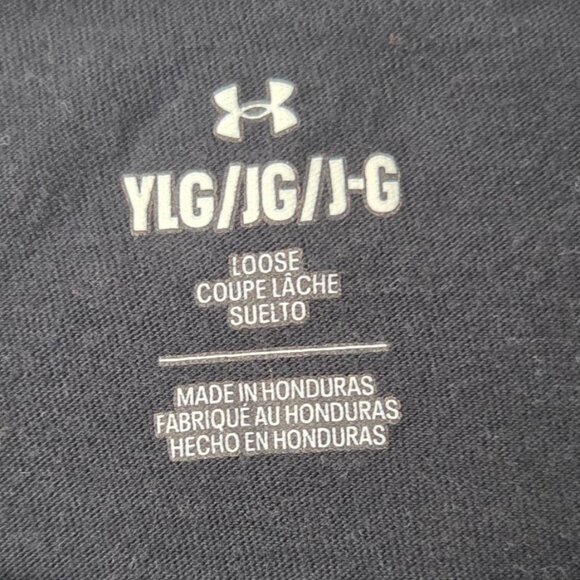 Under Armour Youth Freedom Flag T-Shirt Loose Fit Black Size YLG - Picture 5 of 6